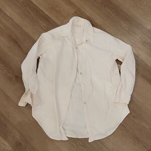 Selling As Is Womens Cream Corderoy Blouse